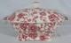 Johnson Bros English Chippendale Red Pink Chintz Large 103.232 Soup Tureen Euc