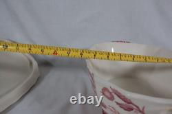 Johnson Bros English Chippendale Red Pink Chintz Large 103.232 Soup Tureen Euc