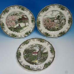 Johnson Bros Friendly Village 12 Dinner Plates All Different 10¾ inches