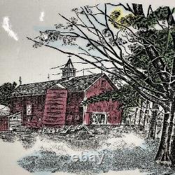 Johnson Bros Friendly Village Bread Basket Red Barn Discontinued 7in x 12in