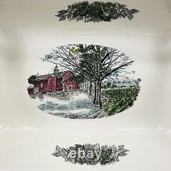 Johnson Bros Friendly Village Bread Basket Red Barn Discontinued 7in x 12in