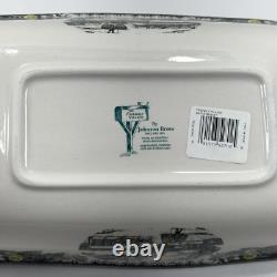 Johnson Bros Friendly Village Bread Basket Red Barn Discontinued 7in x 12in