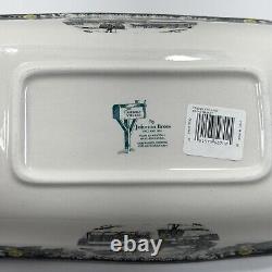 Johnson Bros Friendly Village Bread Basket Red Barn Discontinued 7in x 12in