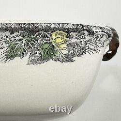 Johnson Bros Friendly Village Bread Basket Red Barn Discontinued 7in x 12in