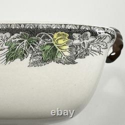 Johnson Bros Friendly Village Bread Basket Red Barn Discontinued 7in x 12in