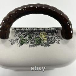 Johnson Bros Friendly Village Bread Basket Red Barn Discontinued 7in x 12in
