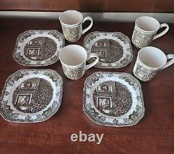 Johnson Bros Friendly Village Christmas Xmas 4 Plates 4 Mugs With Boxes