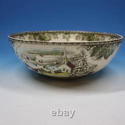 Johnson Bros Friendly Village Covered Bridge Large Punch Bowl 12 inches
