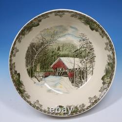 Johnson Bros Friendly Village Covered Bridge Large Punch Bowl 12 inches