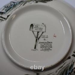 Johnson Bros Friendly Village Covered Bridge Large Punch Bowl 12 inches