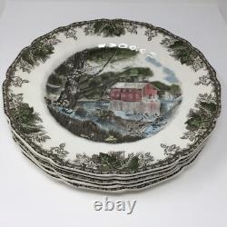 Johnson Bros Friendly Village Dinner Plates 4 Seasons England set /6