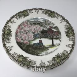 Johnson Bros Friendly Village Dinner Plates 4 Seasons England set /6