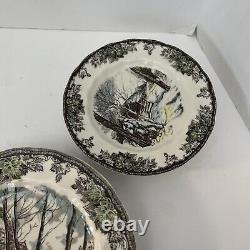 Johnson Bros Friendly Village Dinner Salad Bread Butter Plate Sugar Maple Bridge