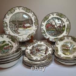 Johnson Bros Friendly Village Dinner Salad Plate Bowl 5 Place Settings (25 Pcs.)