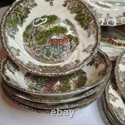 Johnson Bros Friendly Village Dinner Salad Plate Bowl 5 Place Settings (25 Pcs.)