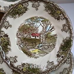 Johnson Bros Friendly Village Dinner Salad Plate Bowl 5 Place Settings (25 Pcs.)
