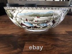 Johnson Bros Friendly Village Large Serving Punch Salad Bowl Vintage Excellent