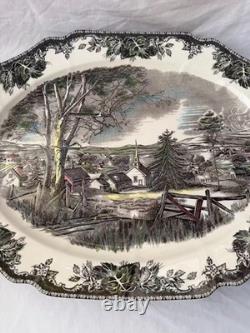 Johnson Bros Friendly Village Oval Platter 20 Village Green