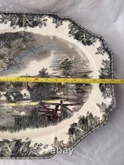 Johnson Bros Friendly Village Oval Platter 20 Village Green
