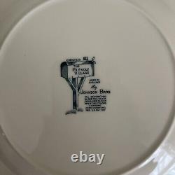 Johnson Bros. Friendly Village SIX (6)CHRISTMAS Square Plates England+Extras