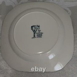 Johnson Bros. Friendly Village SIX (6)CHRISTMAS Square Plates England+Extras