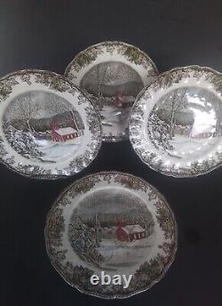 Johnson Bros Friendly Village School House Made In England, Dinner Plates 10 Pcs