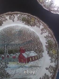 Johnson Bros Friendly Village School House Made In England, Dinner Plates 10 Pcs