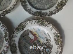 Johnson Bros Friendly Village School House Made In England, Dinner Plates 10 Pcs