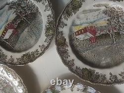 Johnson Bros Friendly Village School House Made In England, Dinner Plates 10 Pcs