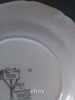 Johnson Bros Friendly Village School House Made In England, Dinner Plates 10 Pcs