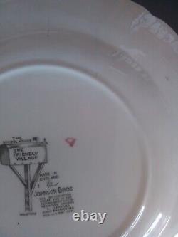 Johnson Bros Friendly Village School House Made In England, Dinner Plates 10 Pcs