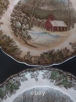 Johnson Bros Friendly Village School House Made In England, Dinner Plates 10 Pcs