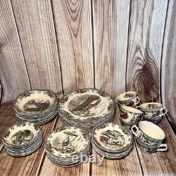 Johnson Bros Friendly Village School, Ice, Sugar House's. Set 8 Pc X 6