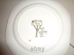 Johnson Bros Friendly Village Set of 6 CHRISTMAS Square Salad Dessert Plates