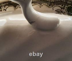 Johnson Bros Friendly Village Soup Tureen with Lid & Ladle 1 Damaged Handle