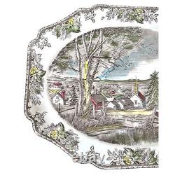 Johnson Bros Friendly Village Vintage Ironstone Oval Turkey Serving Platter-Mint