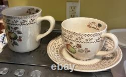 Johnson Bros Fruit Sampler Dinner Set Serveware Vintage England 65 Piece Lot Set