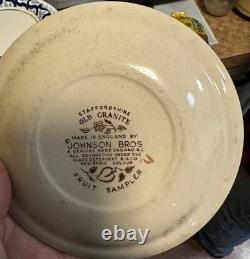 Johnson Bros Fruit Sampler Dinner Set Serveware Vintage England 65 Piece Lot Set
