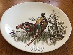 Johnson Bros. Game Birds set of (12) Pheasant oval dinner plates, pristine