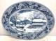 Johnson Bros Historic America Thanksgiving Blue 20 Oval Turkey Platter
