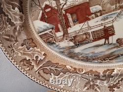 Johnson Bros. HISTORIC AMERICA THANKSGIVING Multicolor 19½ TURKEY PLATTER Nice