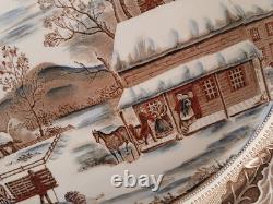 Johnson Bros. HISTORIC AMERICA THANKSGIVING Multicolor 19½ TURKEY PLATTER Nice