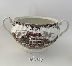Johnson Bros Heritage Hall SOUP TUREEN with LADLE Georgian Townhouse Brown