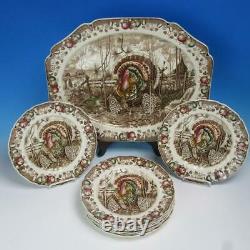Johnson Bros His Majesty 20½ Turkey Platter, 8 Dinner Plates 10¾ inches