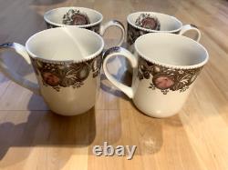 Johnson Bros His Majesty COMPLETE SET OF 4 England Turkey Thanksgiving Dishware