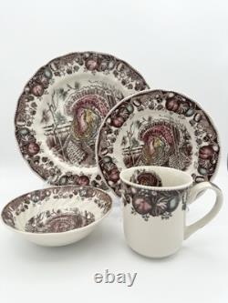 Johnson Bros His Majesty Dinners, Salads, Cereal Bowls, & Mugs, Set of 16