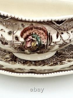 Johnson Bros His Majesty (England, Older) -Gravy Boat & Underplate/Relish, 8 1/8