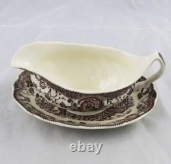 Johnson Bros His Majesty Gravy Boat & Underplate England Mint