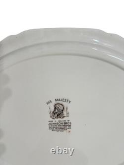 Johnson Bros His Majesty Thanksgiving Turkey Platter Massive 20x16 Color England