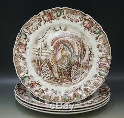 Johnson Bros His Majesty Turkey Lot Of Dinner Plates Made In England Older Mark